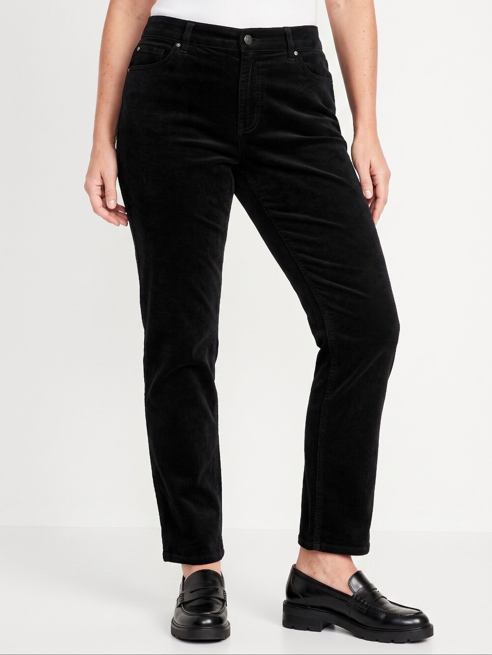 J. Jill Black Slim Leg Corduroy Office Wear Minimalist Pants 10 32x30